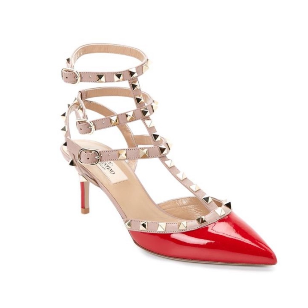 Valentino ✨WORN ONCE✨ ROCKSTUD CAGED PUMP 65MM